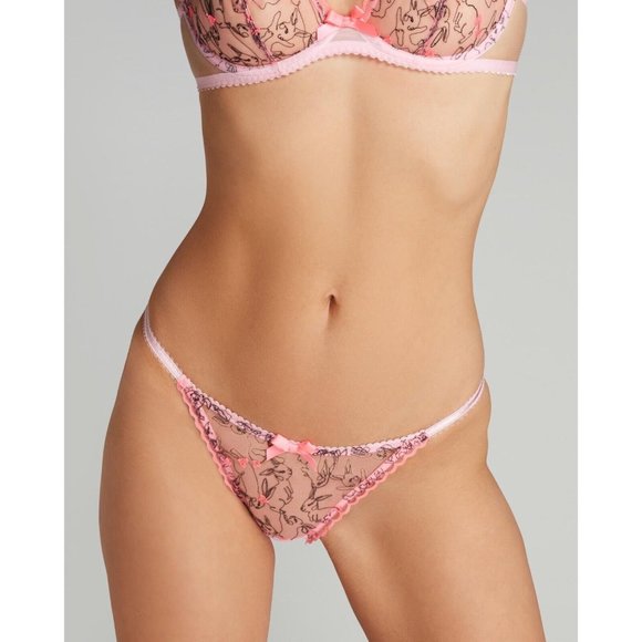 Agent Provocateur Bunnie Baby Pink Brief AP4 Large NWT